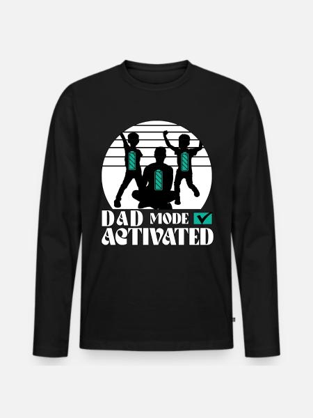 Mode papa activé - T-shirt manches longues Premium bio Homme - noir