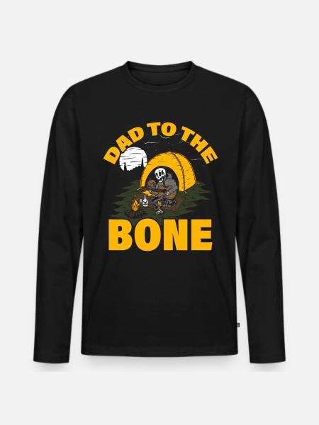 Dad to the Bone - Men's Premium Organic Long Sleeve Shirt - black