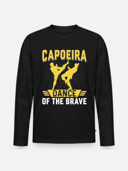Capoeira dance of the brave - Men's Premium Organic Long Sleeve Shirt - black