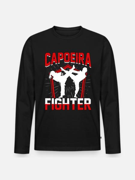 Combattant de capoeira - T-shirt manches longues Premium bio Homme - noir