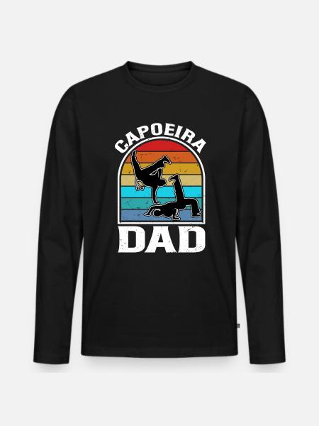 Capoeira Dad - Men's Premium Organic Long Sleeve Shirt - black