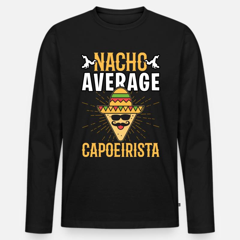 Nacho Average Capoeirista - Männer Premium Bio Langarmshirt - Schwarz
