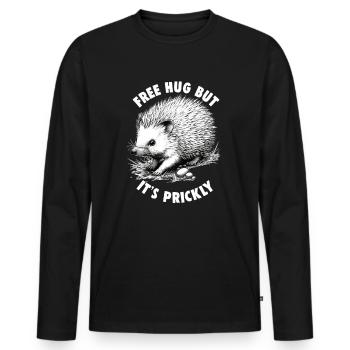 Süßer Igel Liebhaber Lustiger Igel Niedlicher Igel - Männer Premium Bio Langarmshirt - Schwarz - Vorne - Nico (187cm)