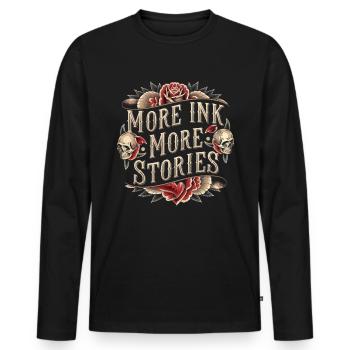 Tattoo Studio Tattoo Artist Tattoo Ideen - Männer Premium Bio Langarmshirt - Schwarz - Vorne - Nico (187cm)