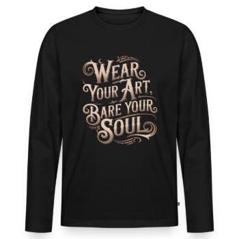 Tattoo Studio Tattoo Artist Tattoo Ideen - Männer Premium Bio Langarmshirt - Schwarz - Vorne - Nico (187cm)