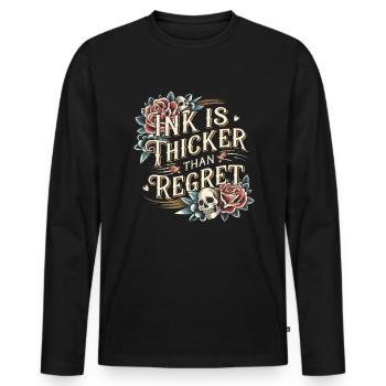 Tattoo Studio Tattoo Artist Tattoo Ideen - Männer Premium Bio Langarmshirt - Schwarz - Vorne - Nico (187cm)