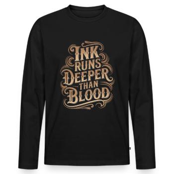 Tattoo Studio Tattoo Artist Tattoo Ideen - Männer Premium Bio Langarmshirt - Schwarz - Vorne - Nico (187cm)