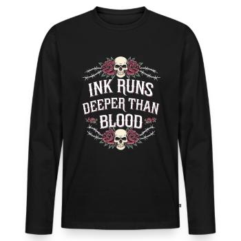 Tattoo Studio Tattoo Artist Tattoo Ideen - Männer Premium Bio Langarmshirt - Schwarz - Vorne - Nico (187cm)