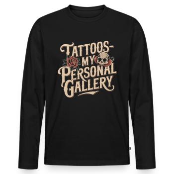 Tattoo Studio Tattoo Artist Tattoo Ideen - Männer Premium Bio Langarmshirt - Schwarz - Vorne - Nico (187cm)