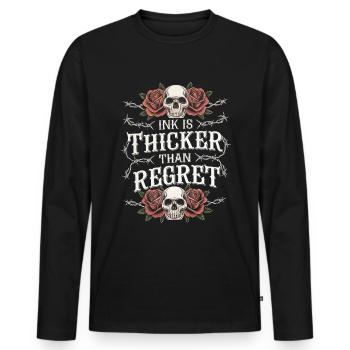 Tattoo Studio Tattoo Artist Tattoo Ideas - Men's Premium Organic Long Sleeve Shirt - black - Front - Nico (187cm)