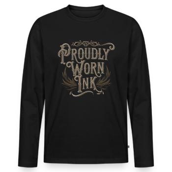 Tattoo Studio Tattoo Artist Tattoo Ideen - Männer Premium Bio Langarmshirt - Schwarz - Vorne - Nico (187cm)