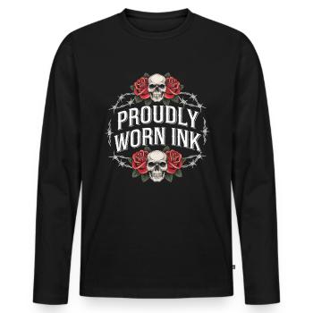 Tattoo Studio Tattoo Artist Tattoo Ideen - Männer Premium Bio Langarmshirt - Schwarz - Vorne - Nico (187cm)