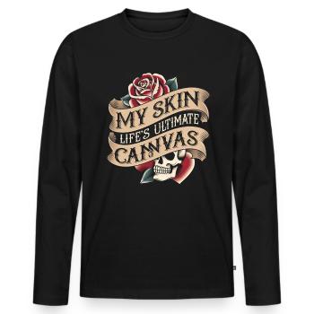 Tattoo Studio Tattoo Artist Tattoo Ideen - Männer Premium Bio Langarmshirt - Schwarz - Vorne - Nico (187cm)