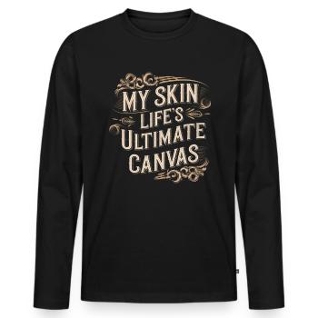 Tattoo Studio Tattoo Artist Tattoo Ideen - Männer Premium Bio Langarmshirt - Schwarz - Vorne - Nico (187cm)