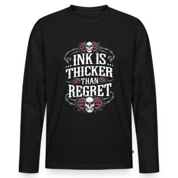 Tattoo Studio Tattoo Artist Tattoo Ideas - Men's Premium Organic Long Sleeve Shirt - black - Front - Nico (187cm)