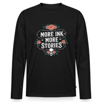 Tattoo Studio Tattoo Artist Tattoo Ideen - Männer Premium Bio Langarmshirt - Schwarz - Vorne - Nico (187cm)