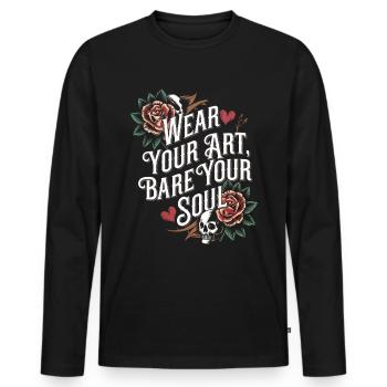 Tattoo Studio Tattoo Artist Tattoo Ideen - Männer Premium Bio Langarmshirt - Schwarz - Vorne - Nico (187cm)