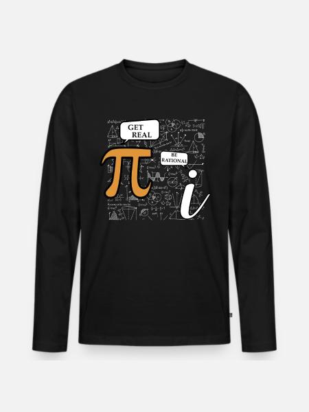 Get Real vs. Be Rational - Men's Premium Organic Long Sleeve Shirt - black