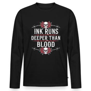 Tattoo Studio Tattoo Artist Tattoo Ideas - Men's Premium Organic Long Sleeve Shirt - black - Front - Nico (187cm)