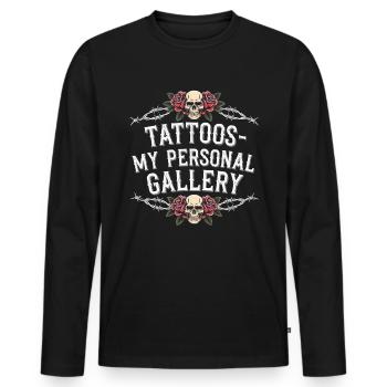 Tattoo Studio Tattoo Artist Tattoo Ideen - Männer Premium Bio Langarmshirt - Schwarz - Vorne - Nico (187cm)