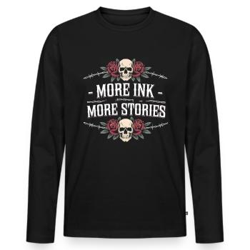 Tattoo Studio Tattoo Artist Tattoo Ideen - Männer Premium Bio Langarmshirt - Schwarz - Vorne - Nico (187cm)