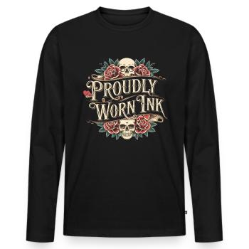 Tattoo Studio Tattoo Artist Tattoo Ideen - Männer Premium Bio Langarmshirt - Schwarz - Vorne - Nico (187cm)