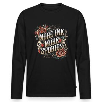 Tattoo Studio Tattoo Artist Tattoo Ideen - Männer Premium Bio Langarmshirt - Schwarz - Vorne - Nico (187cm)