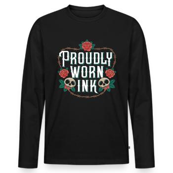 Tattoo Studio Tattoo Artist Tattoo Ideen - Männer Premium Bio Langarmshirt - Schwarz - Vorne - Nico (187cm)