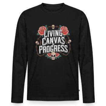 Tattoo Studio Tattoo Artist Tattoo Ideen - Männer Premium Bio Langarmshirt - Schwarz - Vorne - Nico (187cm)