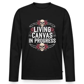 Tattoo Studio Tattoo Artist Tattoo Ideen - Männer Premium Bio Langarmshirt - Schwarz - Vorne - Nico (187cm)