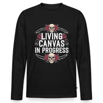 Tattoo Studio Tattoo Artist Tattoo Ideen - Männer Premium Bio Langarmshirt - Schwarz - Vorne - Nico (187cm)