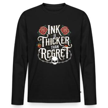 Tattoo Studio Tattoo Artist Tattoo Ideen - Männer Premium Bio Langarmshirt - Schwarz - Vorne - Nico (187cm)