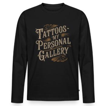 Tattoo Studio Tattoo Artist Tattoo Ideen - Männer Premium Bio Langarmshirt - Schwarz - Vorne - Nico (187cm)