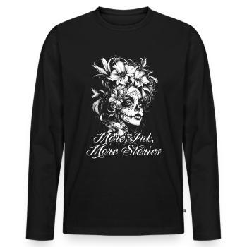 Tattoo Studio Tattoo Artist Tattoo Ideen - Männer Premium Bio Langarmshirt - Schwarz - Vorne - Nico (187cm)