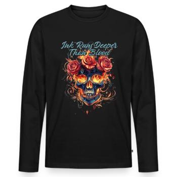 Tattoo Studio Tattoo Artist Tattoo Ideen - Männer Premium Bio Langarmshirt - Schwarz - Vorne - Nico (187cm)