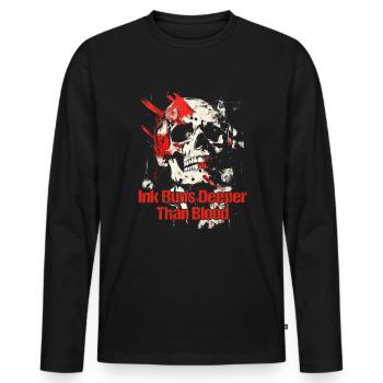 Tattoo Studio Tattoo Artist Tattoo Ideen - Männer Premium Bio Langarmshirt - Schwarz - Vorne - Nico (187cm)