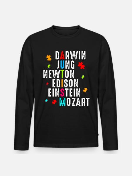 Autism - Men's Premium Organic Long Sleeve Shirt - black