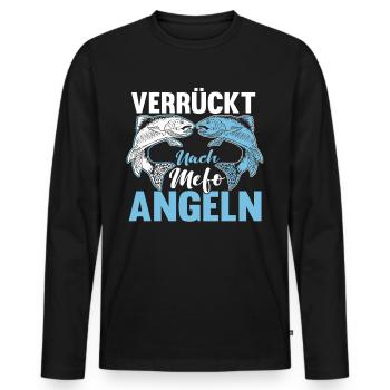 Lustig Angeln Fischen Fischer Spruch Geschenk - Männer Premium Bio Langarmshirt - Schwarz - Vorne - Nico (187cm)