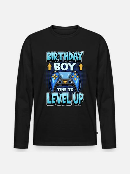 Gamer fødselsdag fødselsdag siger gaming gave - Premium økologisk langærmet T-shirt til mænd - sort