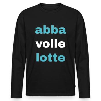 mais plein lotte - T-shirt manches longues Premium bio Homme - noir - Devant - Nico (187cm)