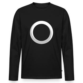 Optical illusion - Men's Premium Organic Long Sleeve Shirt - black - Front - Nico (187cm)