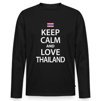 Thailand - Men's Premium Organic Long Sleeve Shirt - black - Front - Nico (187cm)