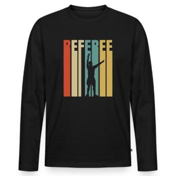 arbitre - T-shirt manches longues Premium bio Homme - noir - Devant - Nico (187cm)