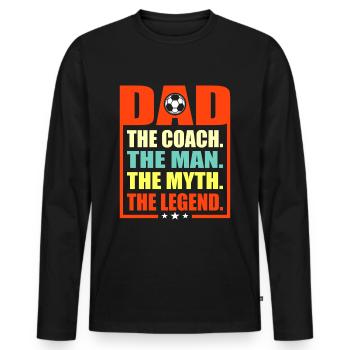 Soccer Soccer - Men's Premium Organic Long Sleeve Shirt - black - Front - Nico (187cm)