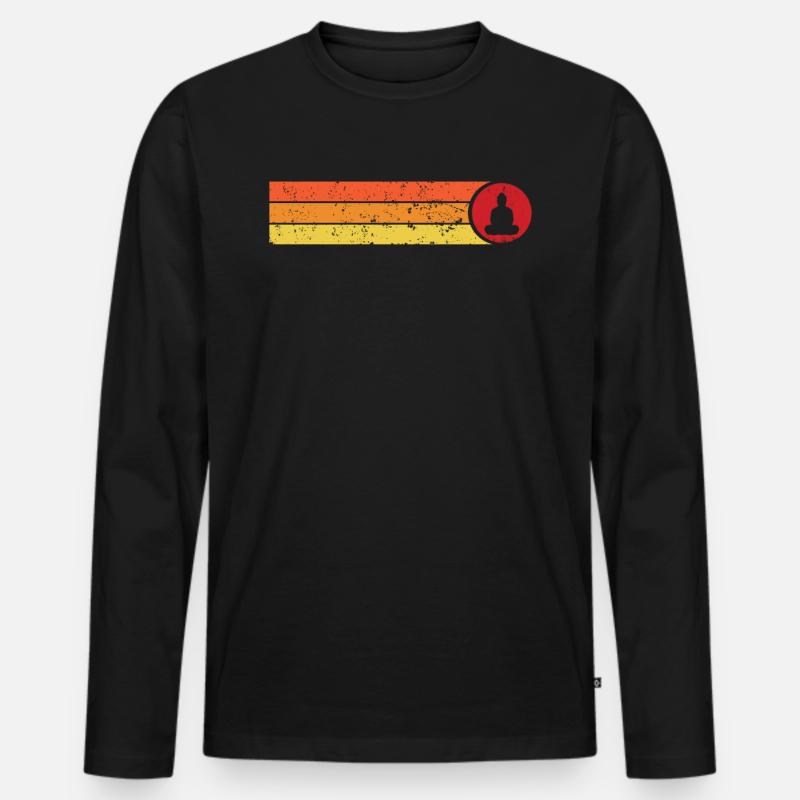 Buddhismus - Männer Premium Bio Langarmshirt - Schwarz