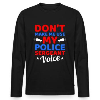 Polizei - Männer Premium Bio Langarmshirt - Schwarz - Vorne - Nico (187cm)