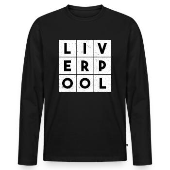 Liverpool - Men's Premium Organic Long Sleeve Shirt - black - Front - Nico (187cm)