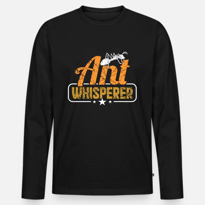 Ameise - Männer Premium Bio Langarmshirt - Schwarz