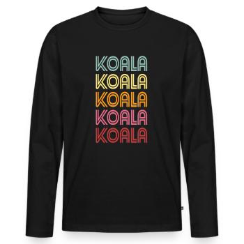 Koala bear - Men's Premium Organic Long Sleeve Shirt - black - Front - Nico (187cm)