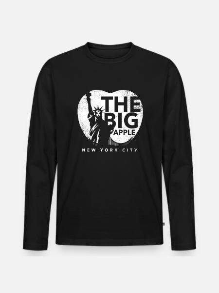 new York - Men's Premium Organic Long Sleeve Shirt - black